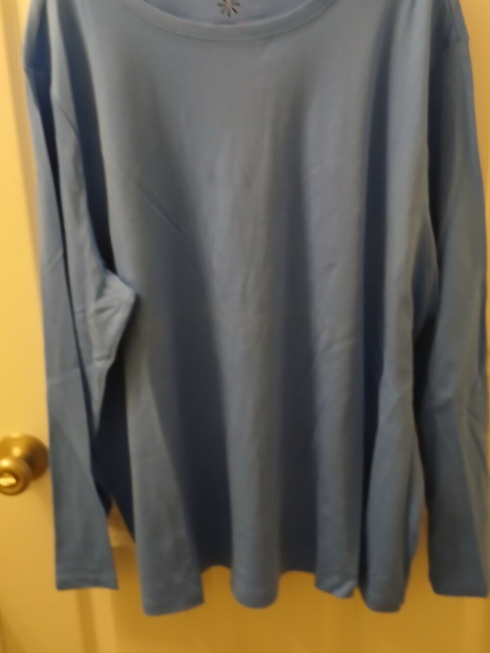 Isaac Mizrahi Live! Essentials Pima Cotton Long Sleeve Crew Neck Knit Top